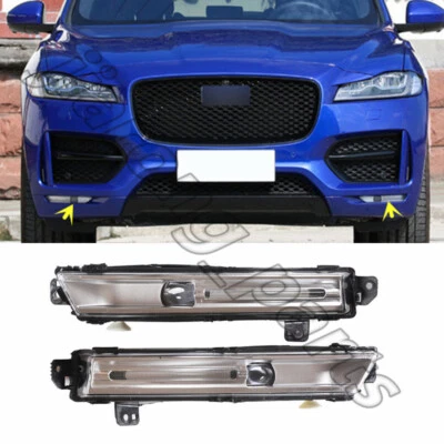 🌟A Pair LED Dark Black Fog Light Assembly For Jaguar F-Pace E-Pace I-Pace LH+RH - Image 1 of 4