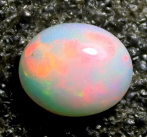 4.10 Carat Natural Ethiopian White Multi Fire Opal Stone Loose Gemstone SHC18 - Picture 1 of 13