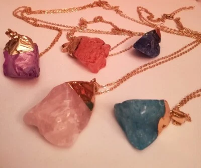 COLLANA LAPISLAZZULO,ACQUAMARINA,AMETISTA,AMBRA (1 A SCELTA!) ARGENTO/ORO GIALLO - Immagine 1 di 4