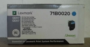Lexmark 71B0020 tóner cian para CS317 CX317 EMBALAJE ORIGINAL A - Imagen 1 de 1