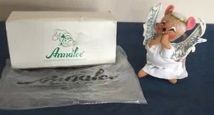 Annalee Mobilitee 7" Angel Mouse Vintage 1997 White & Blue Wings #7724 NOS - Imagen 1 de 7