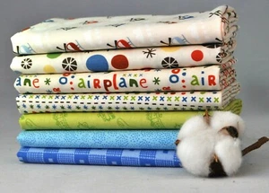Scoot Cream Helicopter 7 Fat Quarters Bundle by Deena Rutter for Riley Blake - Picture 1 of 2