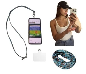 1 Collier Ethnique Corde 5X2MM 1m Ou Attache Plastique Transparent Port Handy - Photo 1 sur 9
