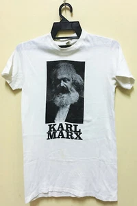VINTAGE 70s KARL MARX T-SHIRT MARXISM SOCIALIST COMMUNISM PUNK SEDITIONARIES - Picture 1 of 4