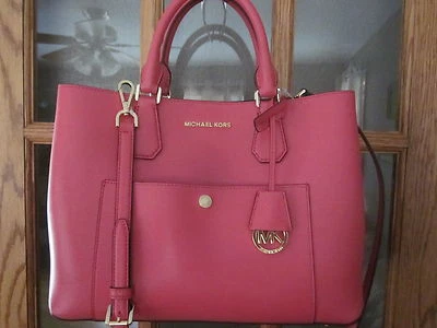 Bolso de Hombro MICHAEL Michael Kors Greenwich Cuero Sandía ¡Muy BONITO!  Foto 1 de 4