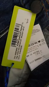 Versace Jeans Vaqueros Desgastados Slim Forma Plátano Piernas - Hecho en Italia, Certilogo - Imagen 1 de 11