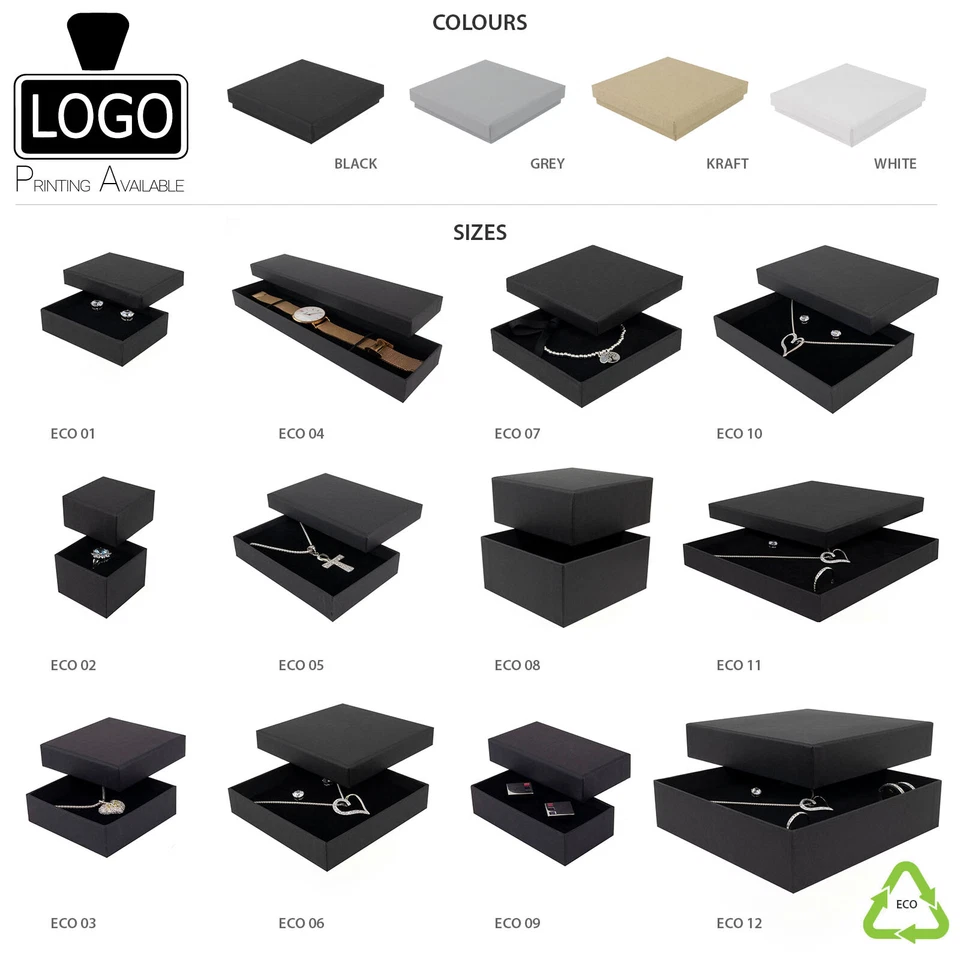 Eco-friendly Jewellery Bracelet-Pendant-Earrings Boxes (14 Sizes) Large Letter - Image 1 of 1