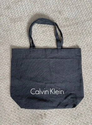 Bolsa tote Calvin Klein Weekender grande lona fina cinza algodão upcycled - Imagem 1 de 4