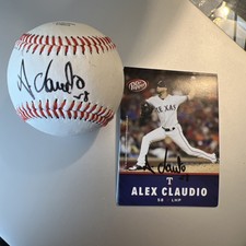 2018 Texas Rangers  Alex Claudio BASEBALL AUTOGRAPH And Signed Promo Card