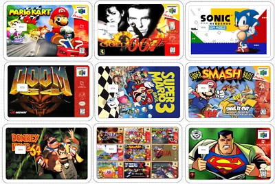 Nintendo ATM Credit Debit Card Skin Superman Mario Kong Trigger N64 Sticker Bond - Image 1 of 4