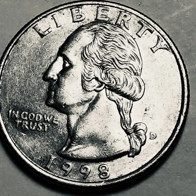 1998 D Washington quarter folder filler circulated - Image 1 of 3