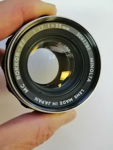 Minolta MC 55mm f/1.7 ROKKOR PF Manual Focus Lens * READ * - Picture 1 of 7