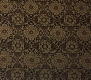 OUTDURA GYPSY COIN BROWN FLORAL MEDALLION OUTDOOR INDOOR JACQUARD FABRIC BY YARD - Picture 1 of 5