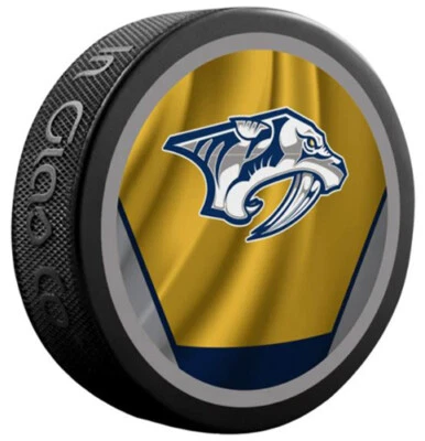 Nashville Predators InGlasco NHL Retro / Modern Jersey 2 Sided Logo Hockey Puck - Image 1 of 2