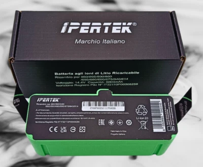 IPERTEK batteria irobot roomba serie 600 compatibile 14,4v 6.000 mAh per 500 700 800 900
