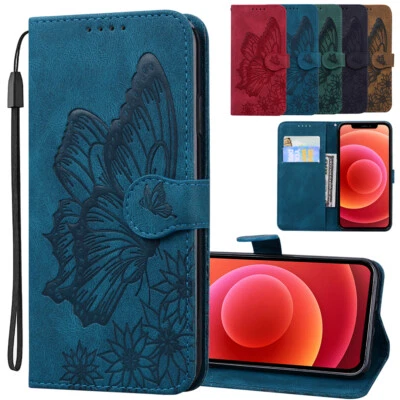 Shockproof Leather Wallet Flip Stand Cover Case For iPhone 14 13 12 11 X Pro Max - Image 1 of 4