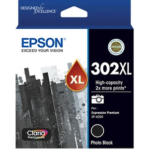 GENUINE Original Epson 302XL Photo Black Ink Cartridge Claria Premium T01Y192 - Imagen 1 de 1