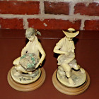 Ornamental Original Pair of B Merli Capodimonte Young Sellers 1981 Collectable