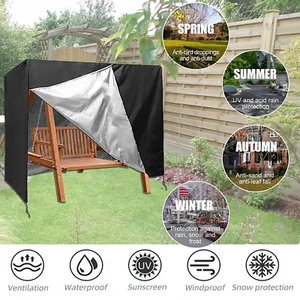 Swing Chair Cover 3 Seater Swinging Hammock Cover 210D for Outdoor Garden Patio - Picture 1 of 15