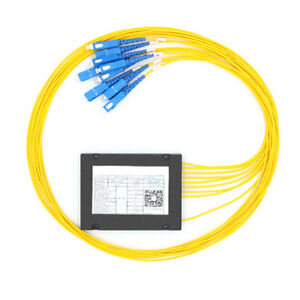 SC UPC 1 * 8 Fiber Optic PLC Splitter Module SM Fiber pigtails FBT Splitter