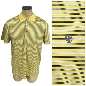Camisa Polo Izod Para Hombres Grande Rayas Amarillas Golf Preppy Trabajo Oficina Informal Atlética - Imagen 1 de 14