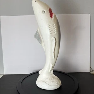 AJ Renzi Blow Mold Great White Shark Jaws Vintage 19" Coin Piggy Bank - Picture 1 of 17