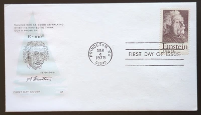 15c Albert Einstein # 1774 FDC 1979 House of Farnam - Image 1 of 2