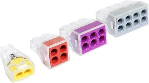 Wire Connector Wall-Nut 2/4/6/8 Port Conductor Combination Assortment Pack for - Picture 1 of 5