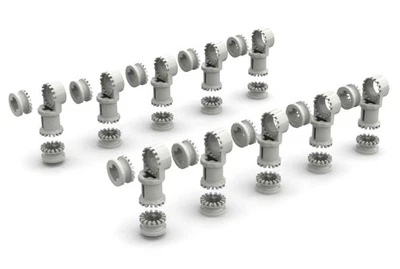 x45 LEGO Technic  Axle & Pin Connector Toggle Joint Toothed + Bush 1/2 Toothed - Image 1 of 4