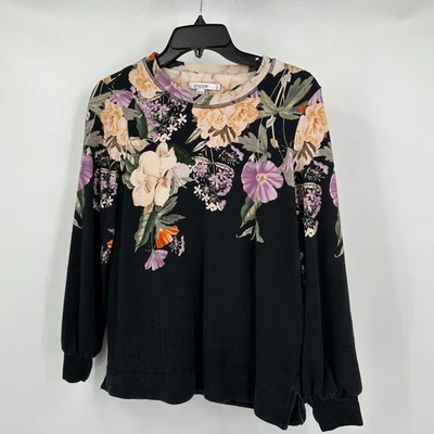 Chicos Womens Floral Top Size 0 US S Cottage Noir Moody Romantic Botanical Print - Image 1 of 4