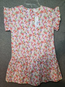 Gymboree Girls Floral Dress Sz S (5-6) Cotton W/ Lining NWT Orange, Pink,Purple - Picture 1 of 7
