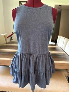 JUNIOR TOP SIZE MEDIUM WITH RUFFLE LIGHT BLUE - Bild 1 von 7