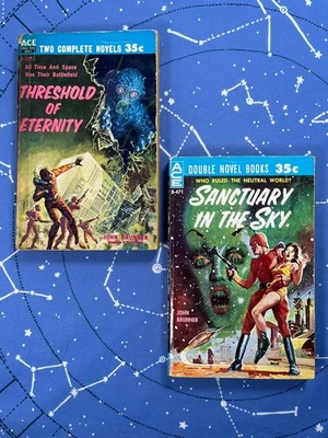 Pair of Vintage ACE Doubles- John Brunner, Poul Anderson, Jack Sharkey 1959/60 - Image 1 of 4