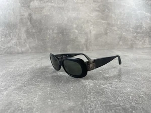 Yves Saint Laurent YSL Logo Oval Black Made in Italy Vintage Unisex Sunglasses - Picture 1 of 11
