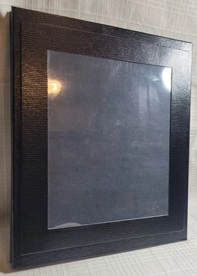 Álbum de fotos Hallmark Postbound de cuero negro PHA6313 8x10 foto frontal Foto 1 de 4