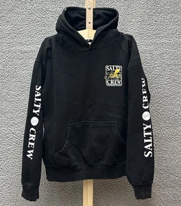 Sudadera con Capucha Salty Crew Para Mujer S Negra Tinta Slinger Polar Con Capucha Pullover Bolsillos - Imagen 1 de 7