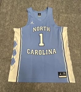 Carolina UNC Tarheels Nike Jordan Fan Replica Basketball Jersey Blue XL Dri Fit - Picture 1 of 5