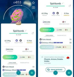 Spiritomb | Nuevo registrado o no 20k Stardust | Tr-de Go✨ - Imagen 1 de 2