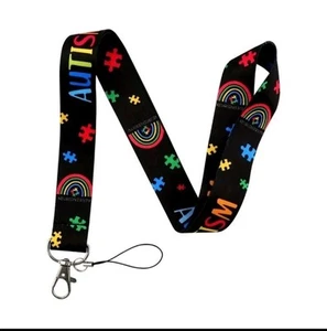 Autism Lanyard ID Badge Holder Awareness Puzzle Piece New (U.S.) - Picture 1 of 6