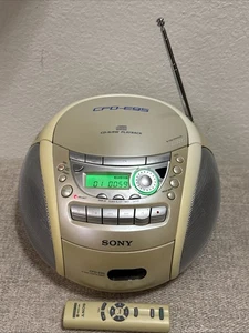 Sony CFD-E95 CD/Radio/Kassette Ghettoblaster Pearl Off-White Farbe getestet funktioniert - Bild 1 von 13