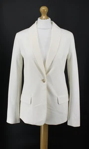 ELIZABETH AND JAMES NEW SAMMI BLAZER WOMENS JACKET US 2 / UK 6 IVORY RRP £335 AD - Afbeelding 1 van 9