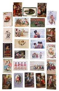 Collection of 25 Early 1900s Antique Postcards ft. Children, Young Boys & Girls - Picture 1 of 2