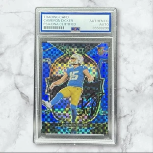 Cameron Dicker Signed 2022 Select Prizm Blue Xfractor Rookie RC /199 PSA - Picture 1 of 2