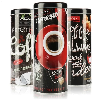 3x Kaffeepaddose - Metalldose für Kaffeepads - Aufbewahrungsbehälter - Bild 1 von 4