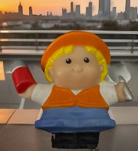 Fisher-Price Little People Figura de Construcción Termo Rojo Pala de Mano 2002 - Imagen 1 de 8