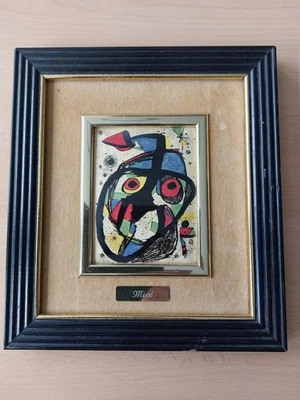 2 x Joan Miro Kunstdruck Bilder im Holz Rahmen - Bild 1 von 2