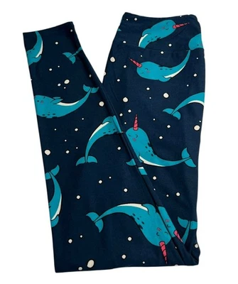 Leggings LuLaRoe OS One NAVIDAD Animal Unicornio BALLENA CORVAL Peces Náuticos Divertidos Foto 1 de 4