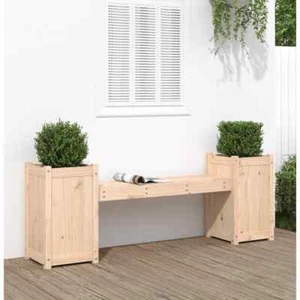 Banco con Jardineras Banca Asiento Mueble para Jardín Madera Maciza vidaXL - Imagen 1 de 60