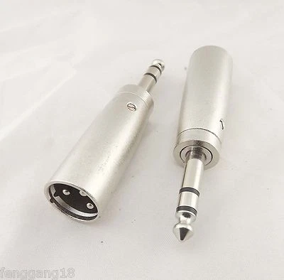 10x XLR 3 Pin Male To 6.35mm 1/4" Stereo Male Microphone Mic/AMP Audio Adapter - Image 1 of 4