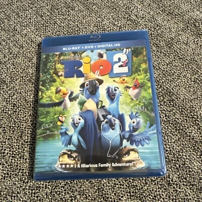 Rio 2 (Blu-Ray + DVD, 2014) Anne Hathaway - Bruno Mars - Jamie Foxx - New Sealed - Image 1 of 3